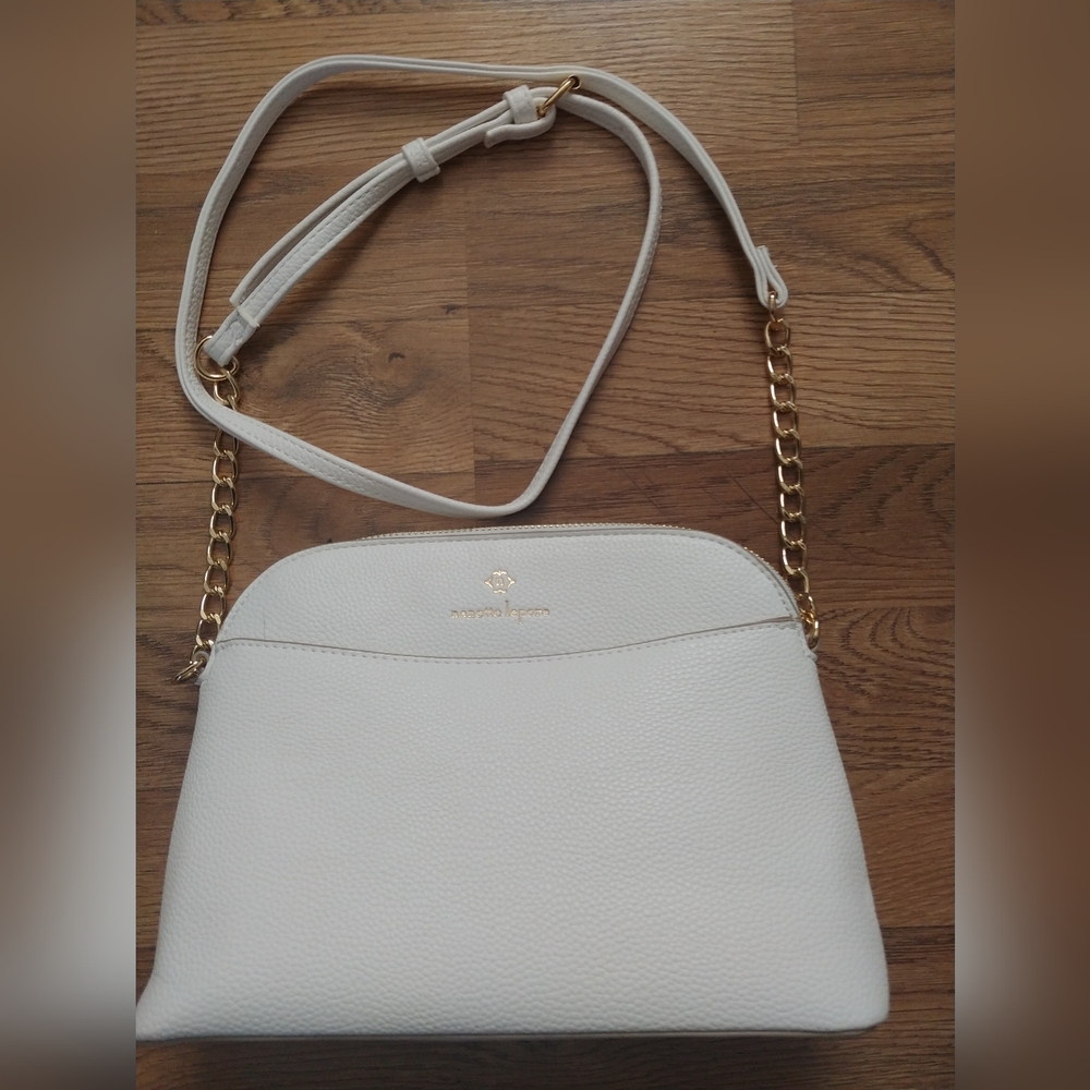 Nanette Lepore White Leather Crossbody Purse
